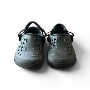 Black Crocs Child's Size 6 Echo Clog Sandals w/Adjustable Turbo Heel Strap